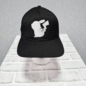 Pokemon Pikachu White Silhouette Snapback Baseball Hat Elite Snapback Pika Pika